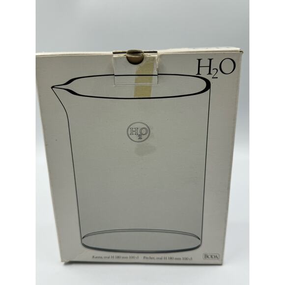 Boda Made in Sweden H2O Clear Glass Pitcher NWT Handmade - Picture 3 of 10